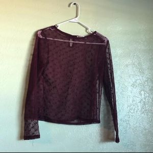 Maroon Mesh Shirt